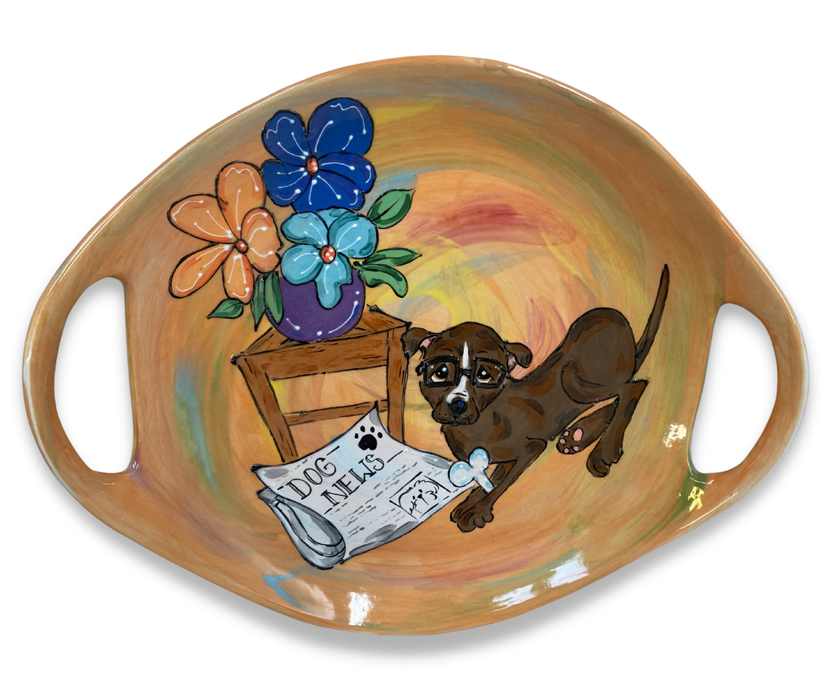 Custom Ceramic Serving Platter Faux Paw Faux Paw Productions