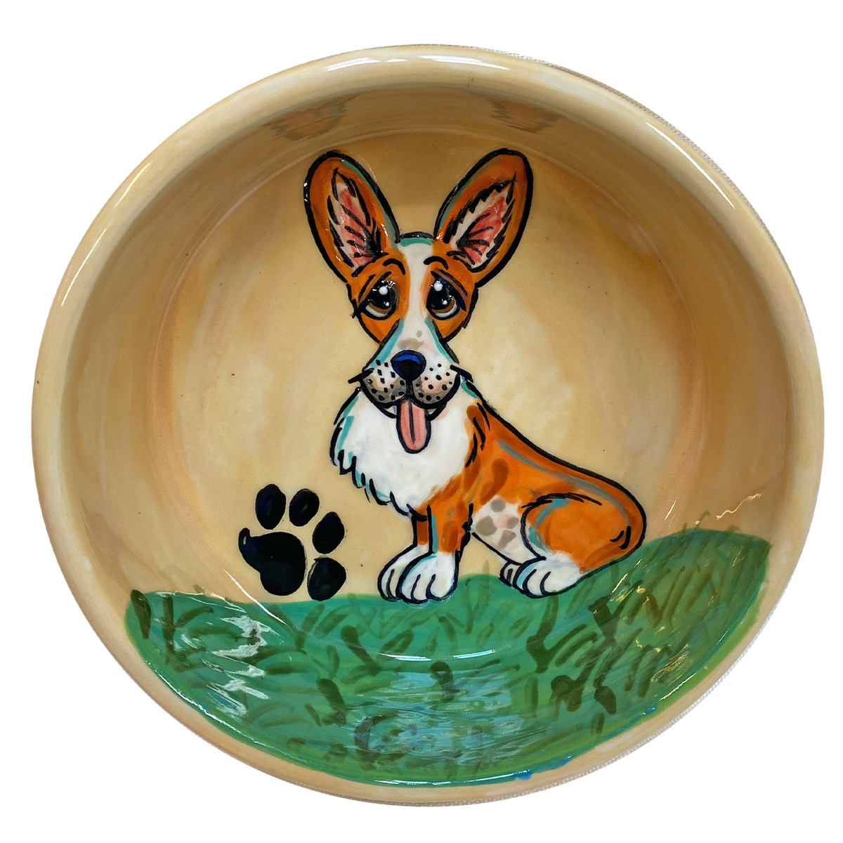 Paw Print Dog Bowl Faux Paw Productions