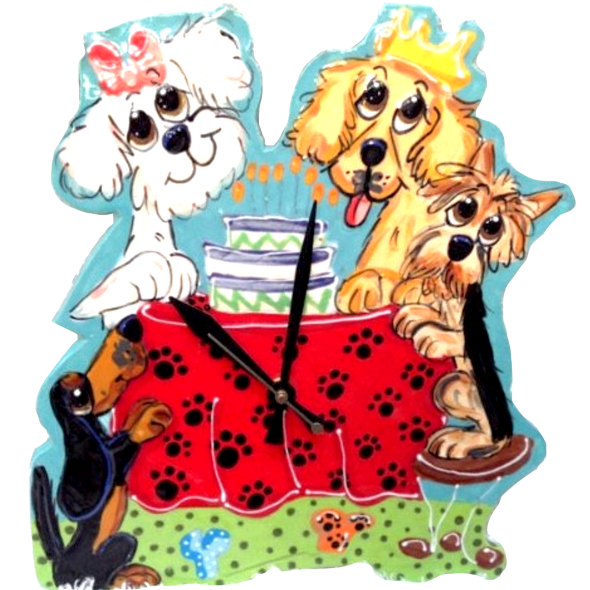 Dog Birthday Party Gifts Custom Dog Clocks FauxPaw Productions dog-birthday-party-gifts-custom-dog-clocks-fauxpaw-productions