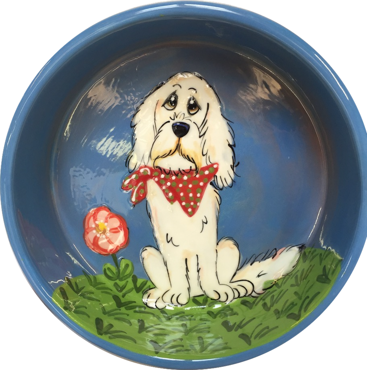 Labradoodle Custom Dog Bowls FauxPaw Productions Faux Paw Productions