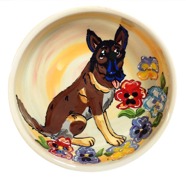 German Shepherd Custom Dog Bowl main image 1