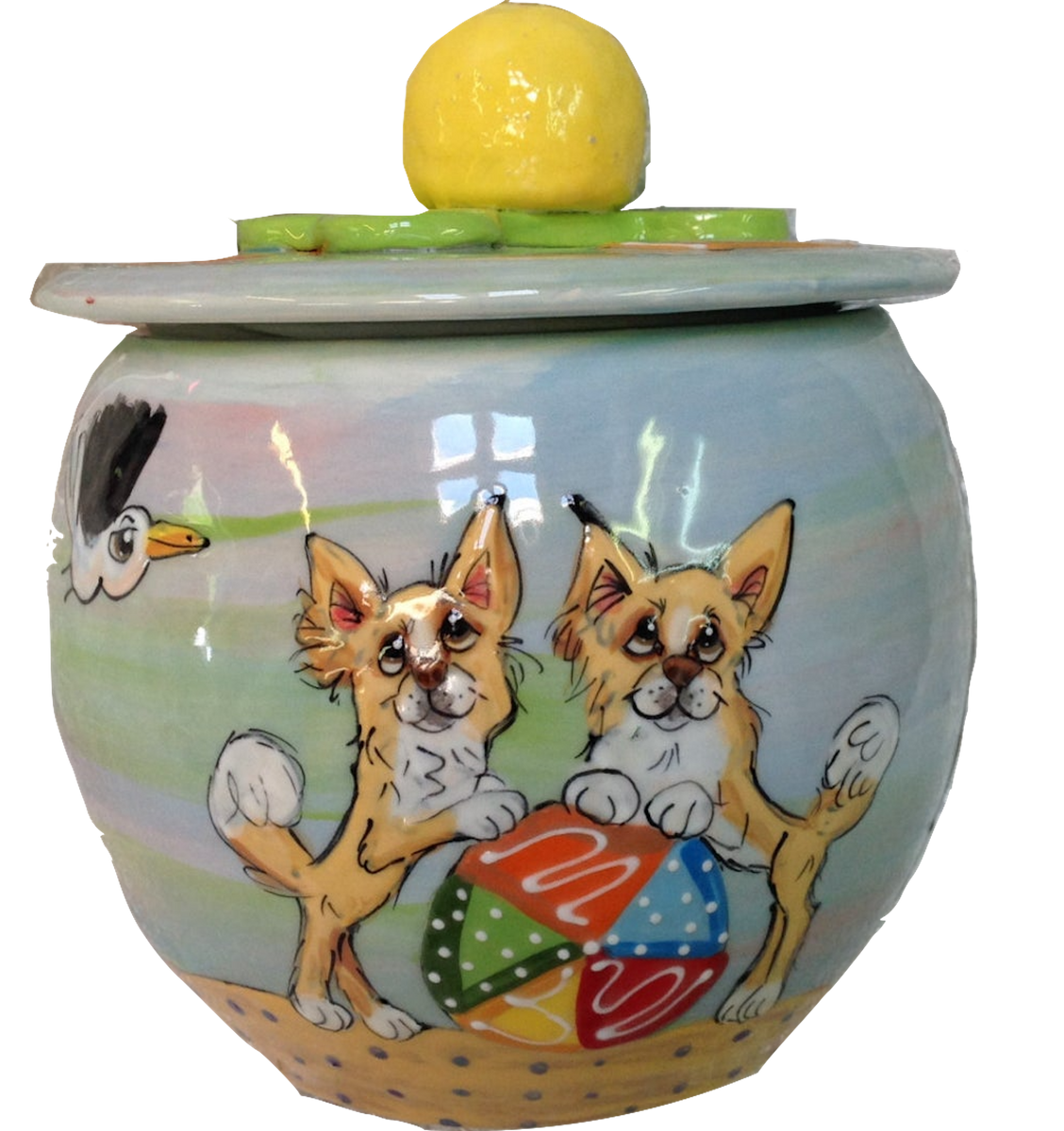 Personalized Ceramic Treat Jar Faux Paw Productions