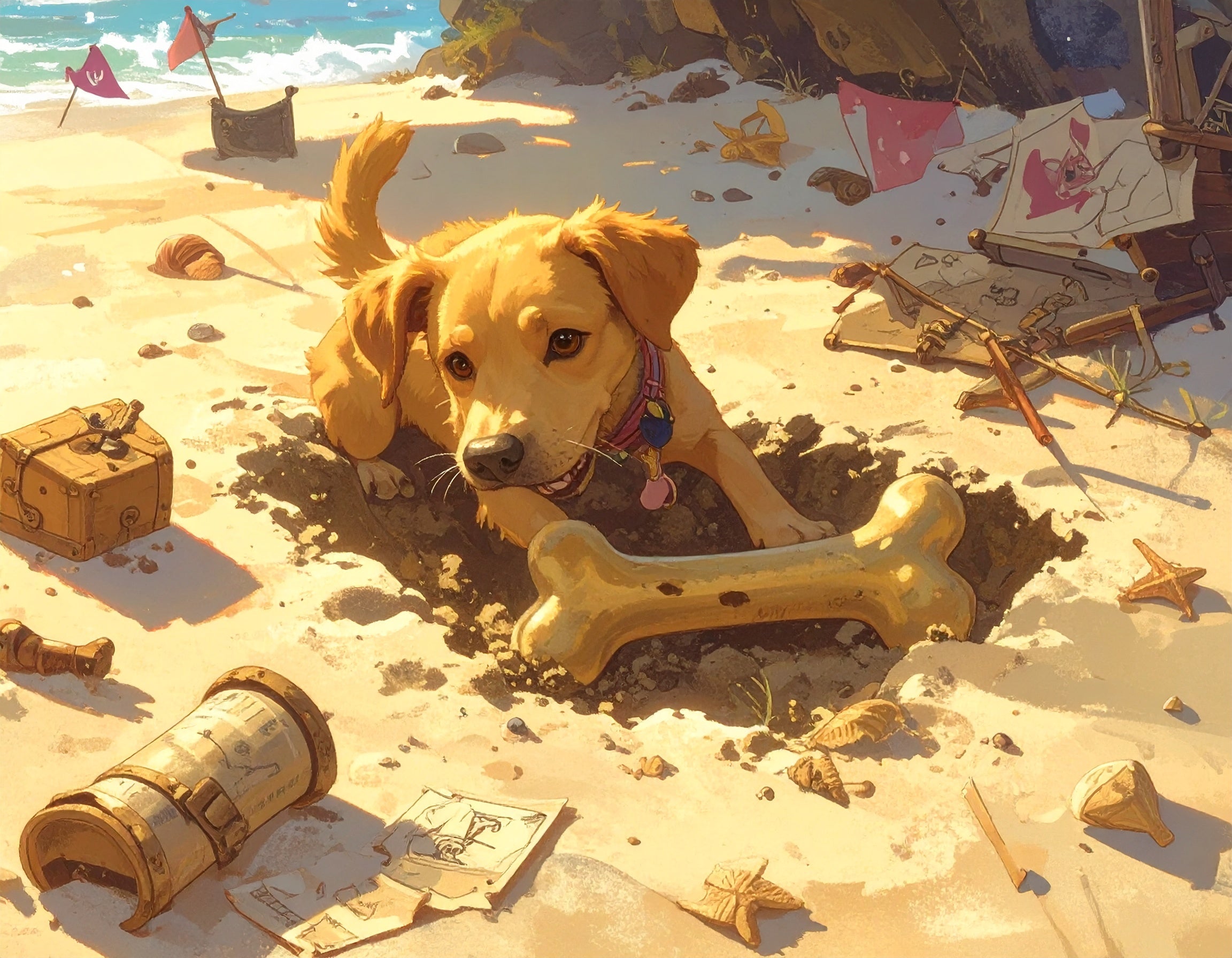 🐾 Buried Bone Digger Dogtales: Story 1 – The Legend of the Golden Bone