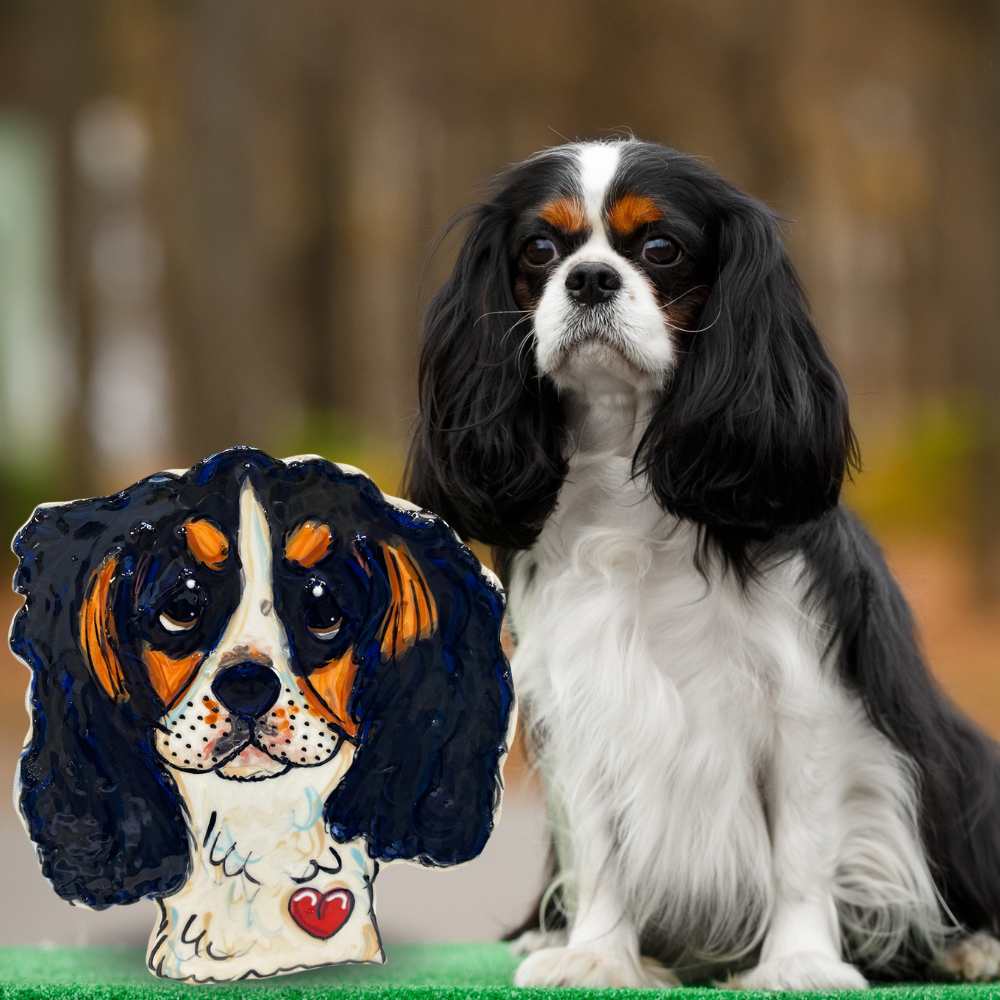 Sculpted Flat Dog Face Art