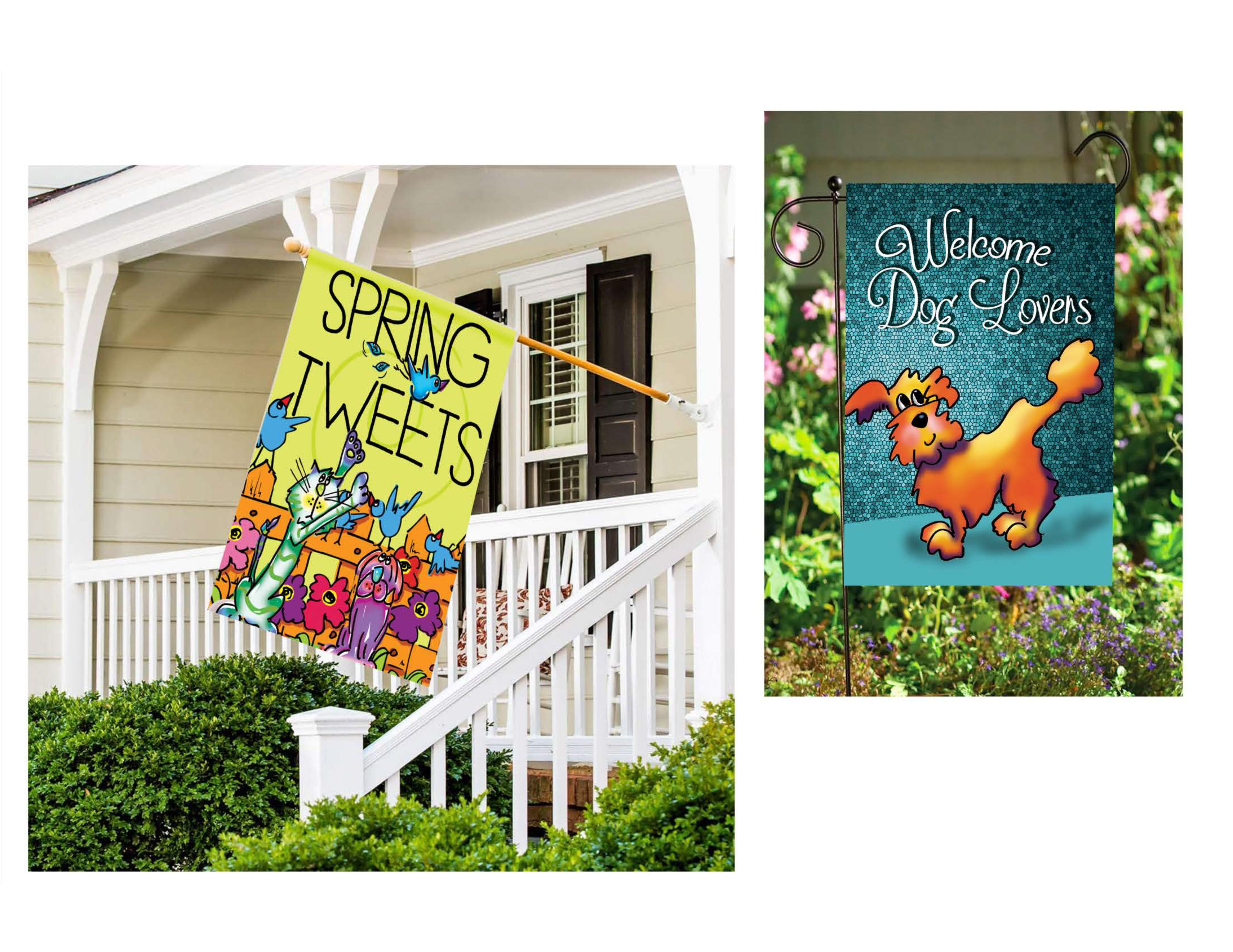Pet-Themed Garden Flags, Banners & Outdoor Decor