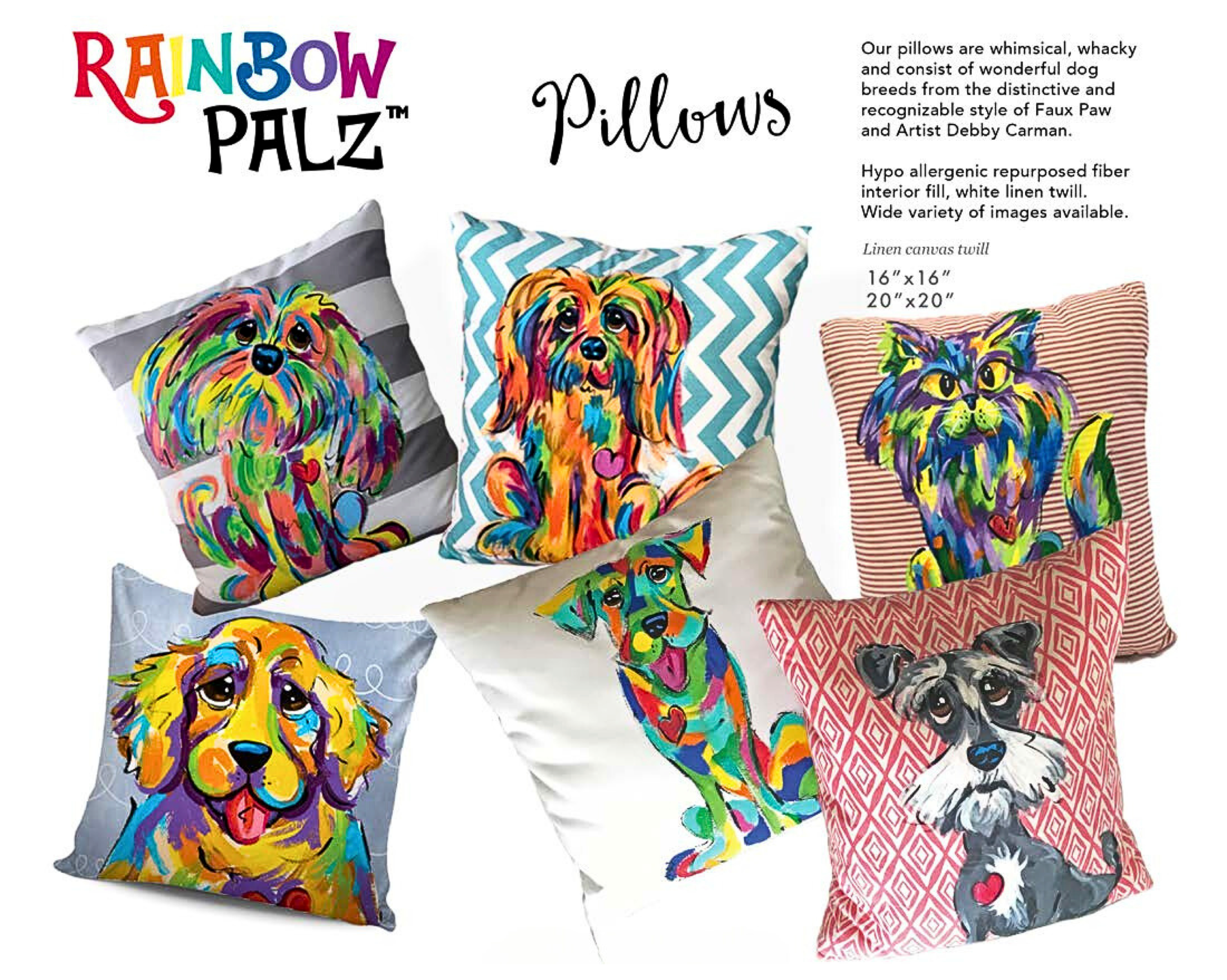 *Rainbow Palz Pillows