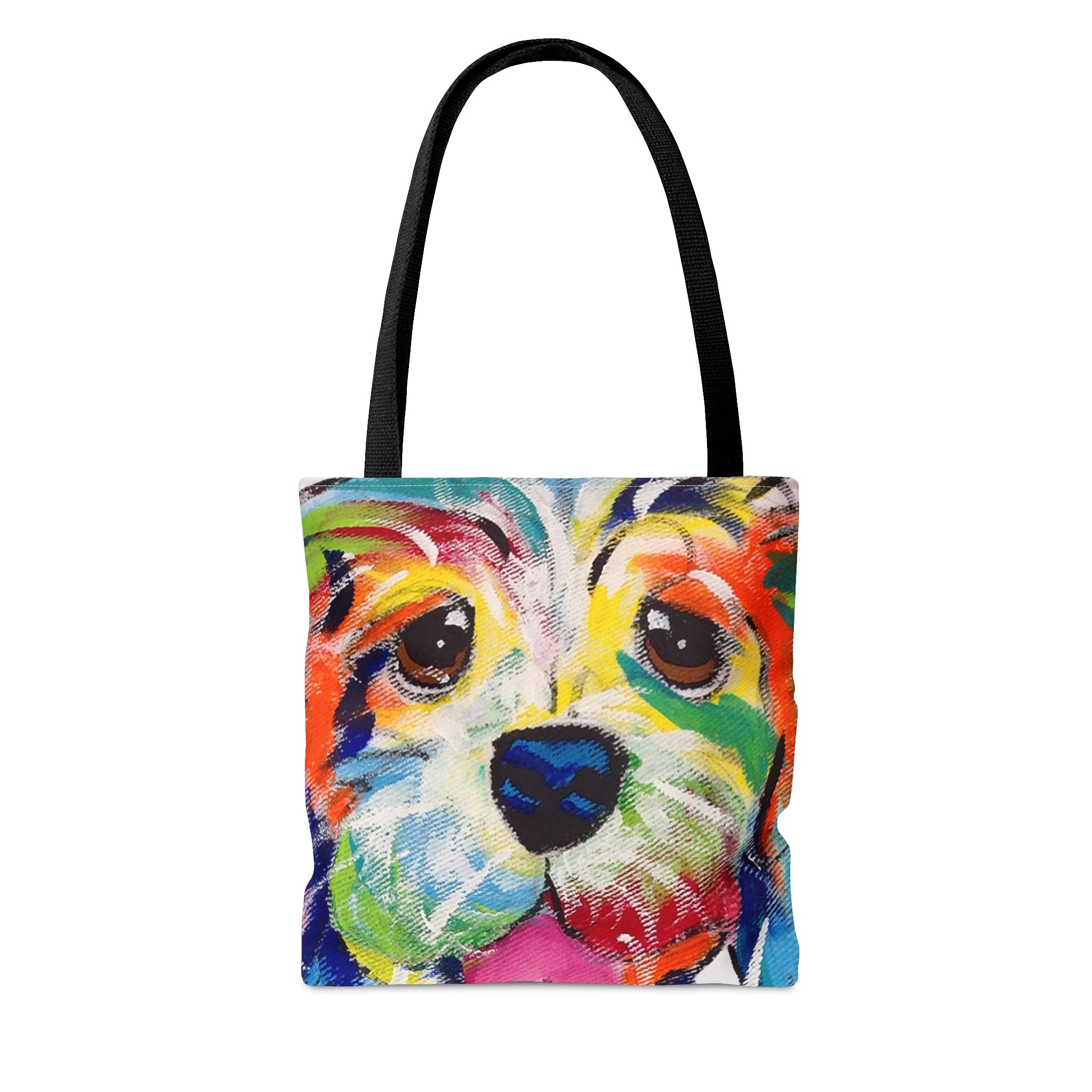 Happy Dog Face Tote Bag