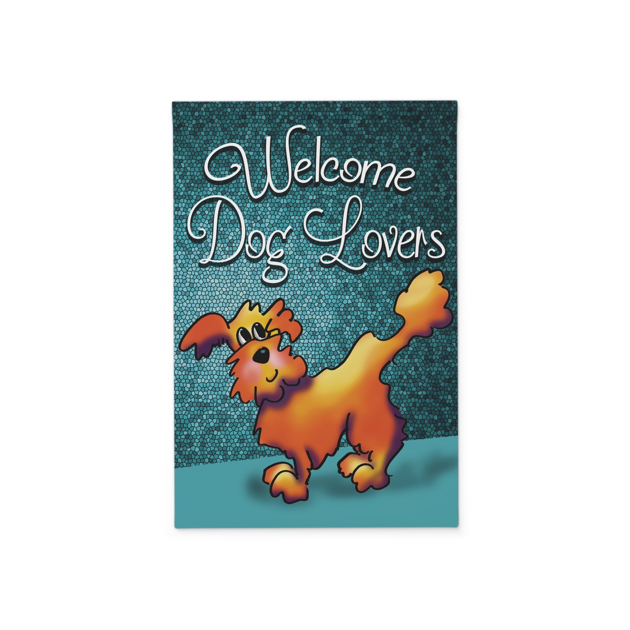 &quot;Welcome Dog Lovers&quot; Garden Banner