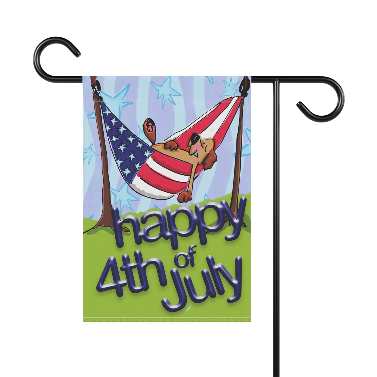 Patriotic Pooch Garden Flag and House Banner