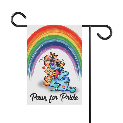 Paws for Pride Garden Flag