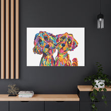 Doodle Love, Vibrant Multi-color dog painting by Debby Carman