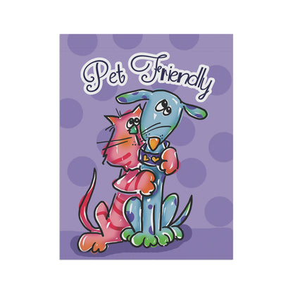 &quot;Pet Friendly&quot; Double-Sided Garden Banner - Available in Two Sizes