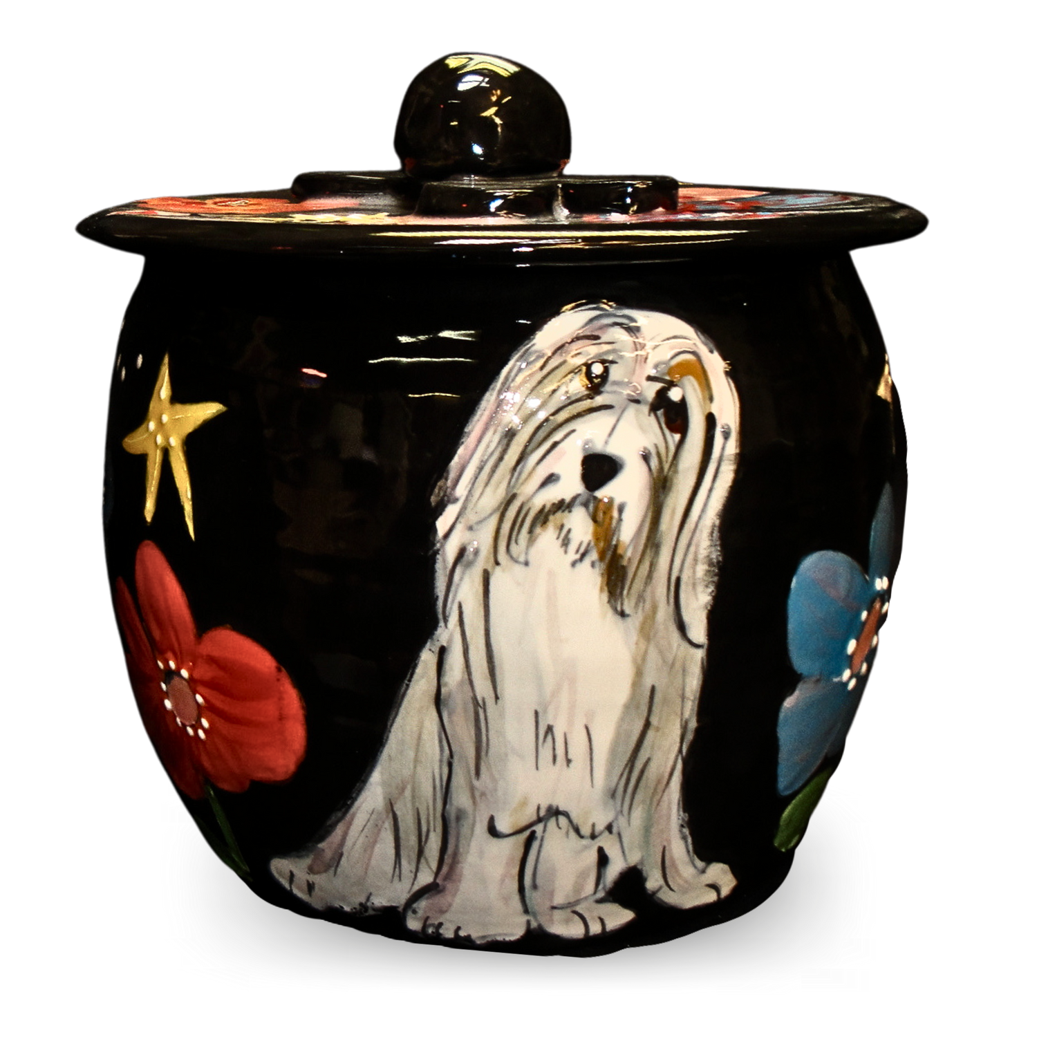 Bearded Collie Treat Jar