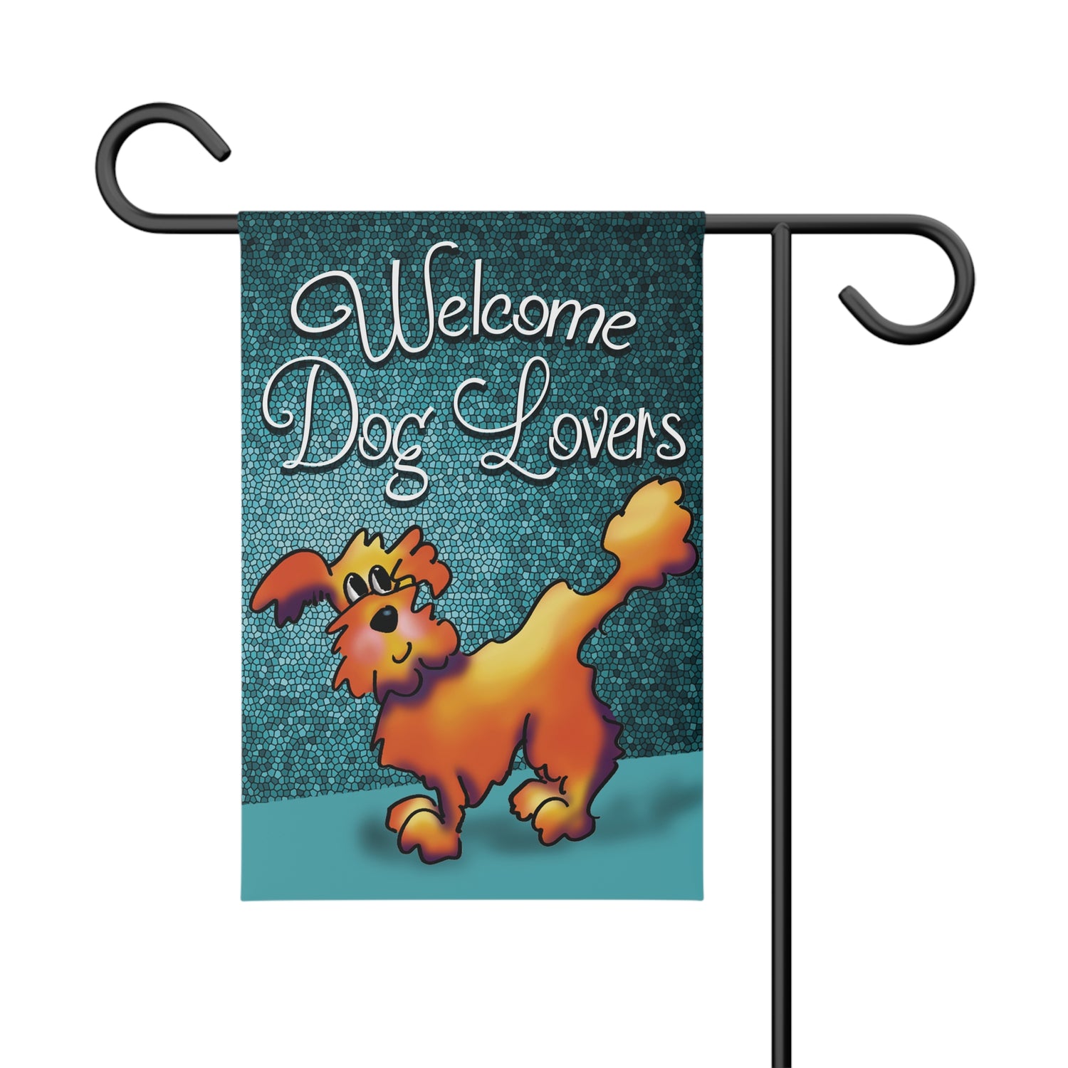 &quot;Welcome Dog Lovers&quot; Garden Banner