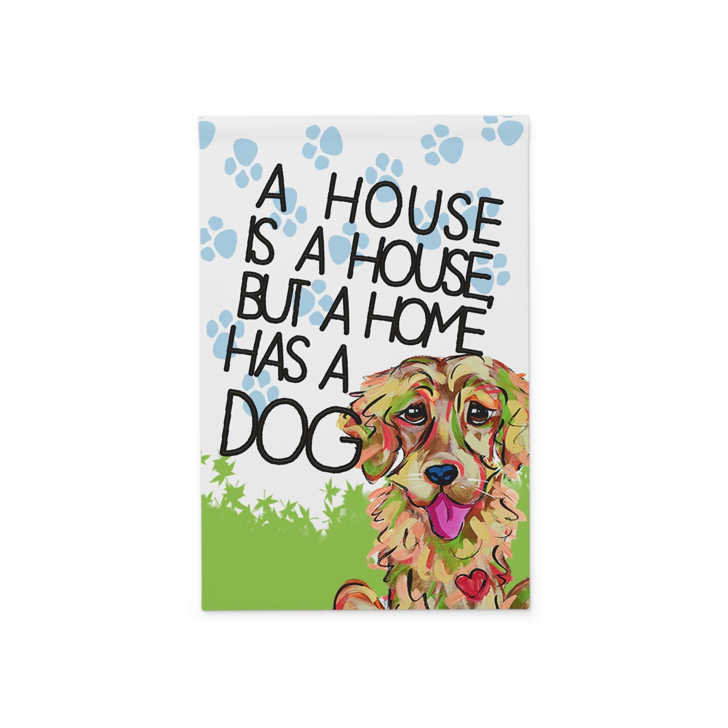 Puppy Love Garden Flag - Double-Sided Doggy Welcome Decor