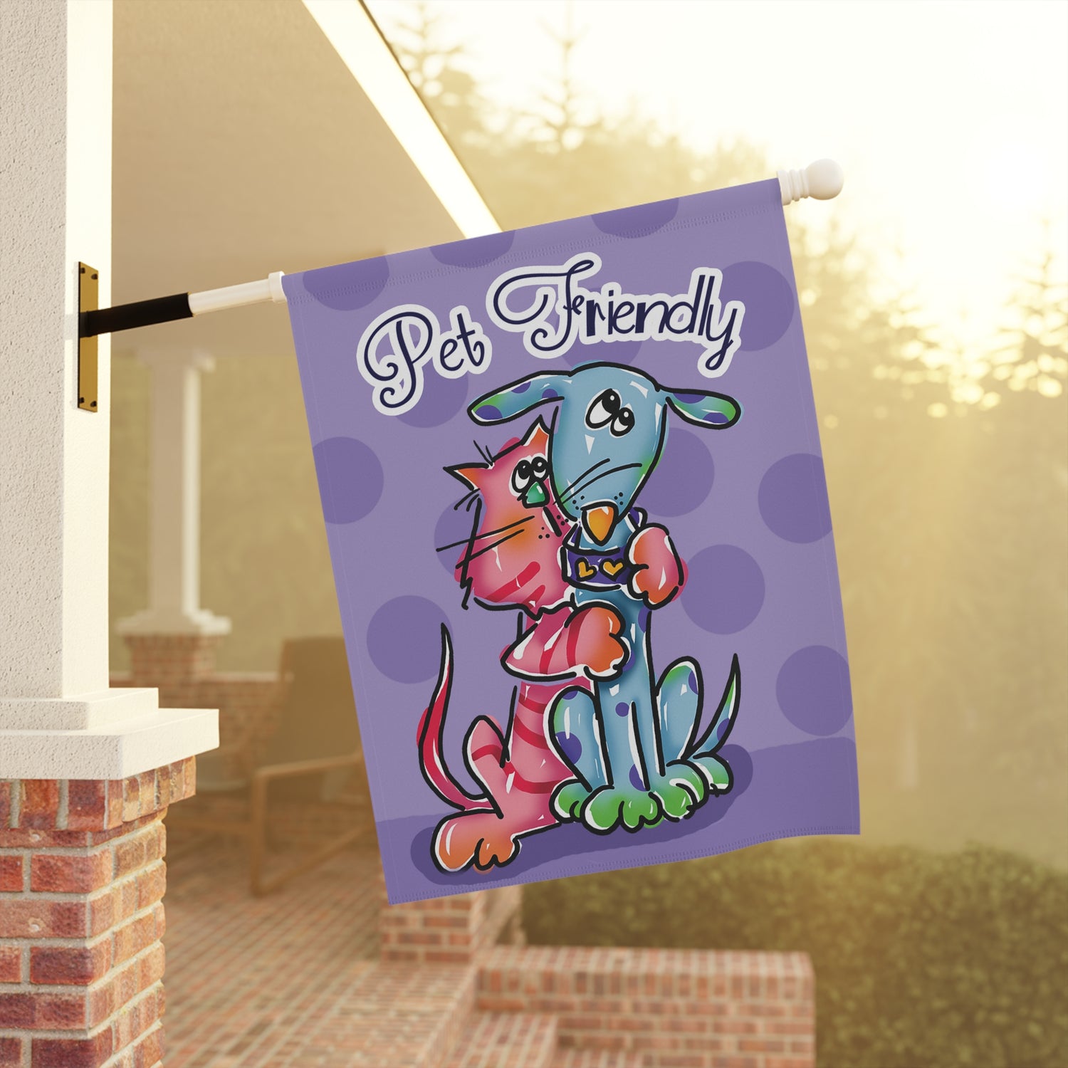 &quot;Pet Friendly&quot; Double-Sided Garden Banner - Available in Two Sizes