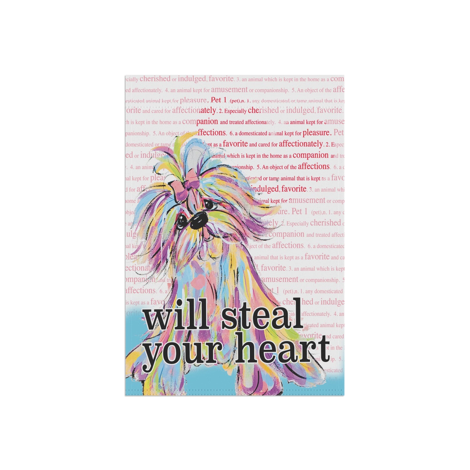 Heart Thief Canine Garden Flag and House Banner