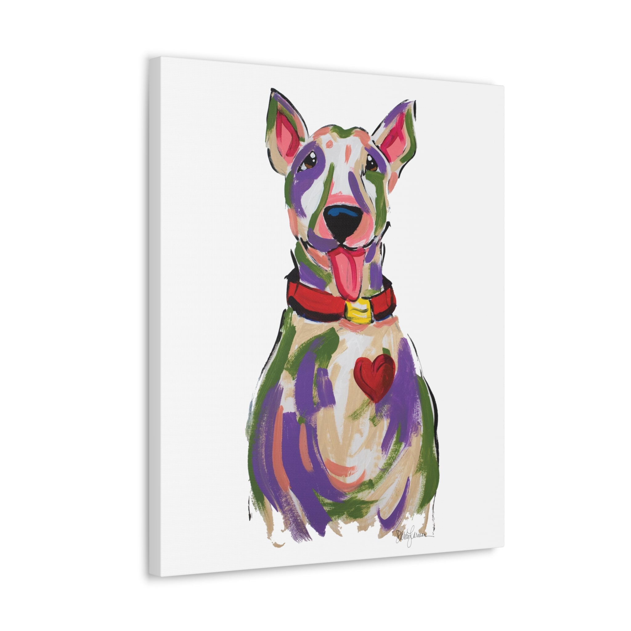 &quot;Spud&quot; Bull Terrier Love Dog by Debby Carman