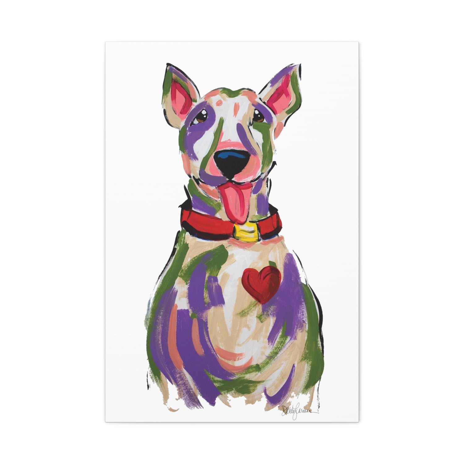 &quot;Spud&quot; Bull Terrier Love Dog by Debby Carman