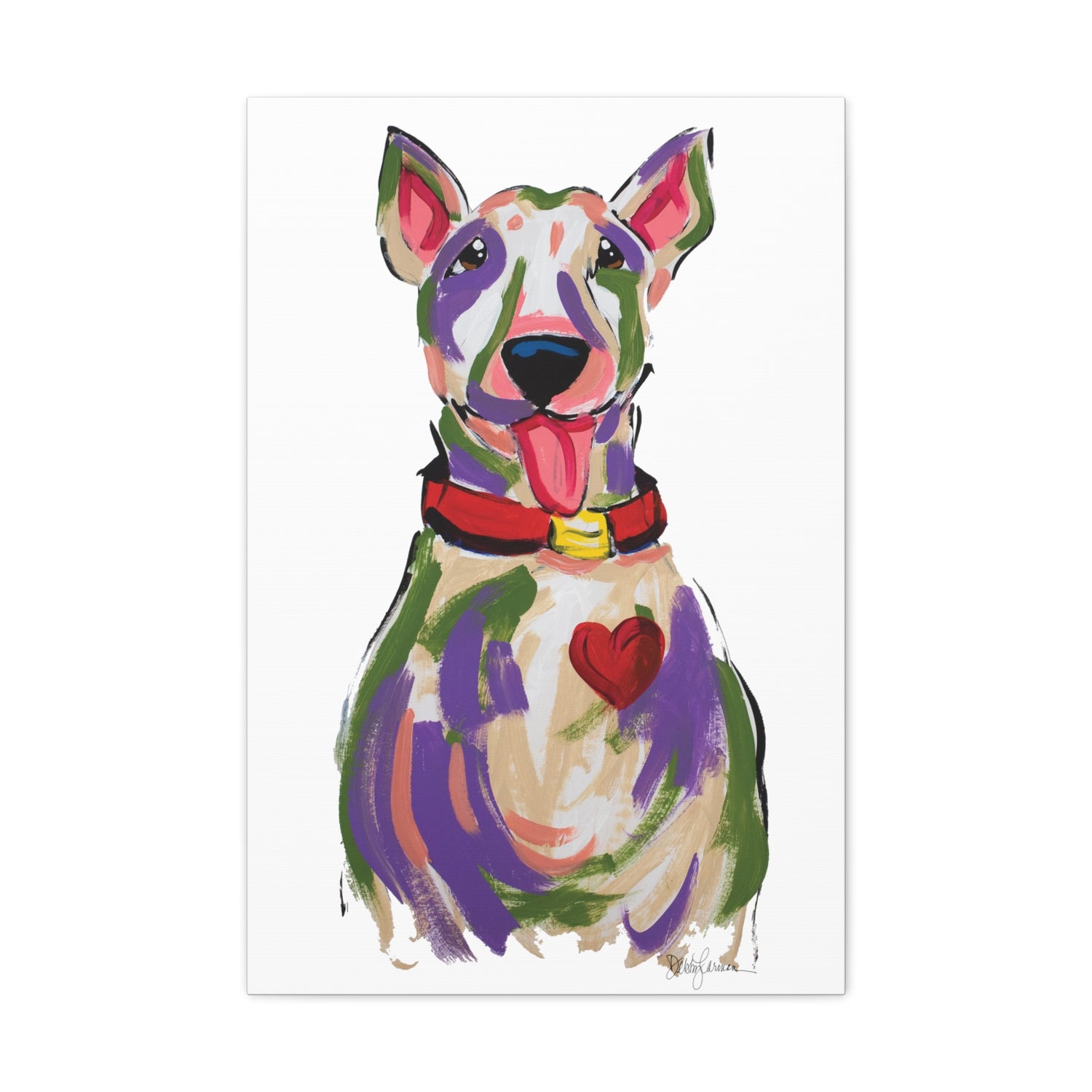 &quot;Spud&quot; Bull Terrier Love Dog by Debby Carman