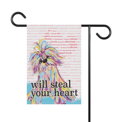 Heart Thief Canine Garden Flag and House Banner