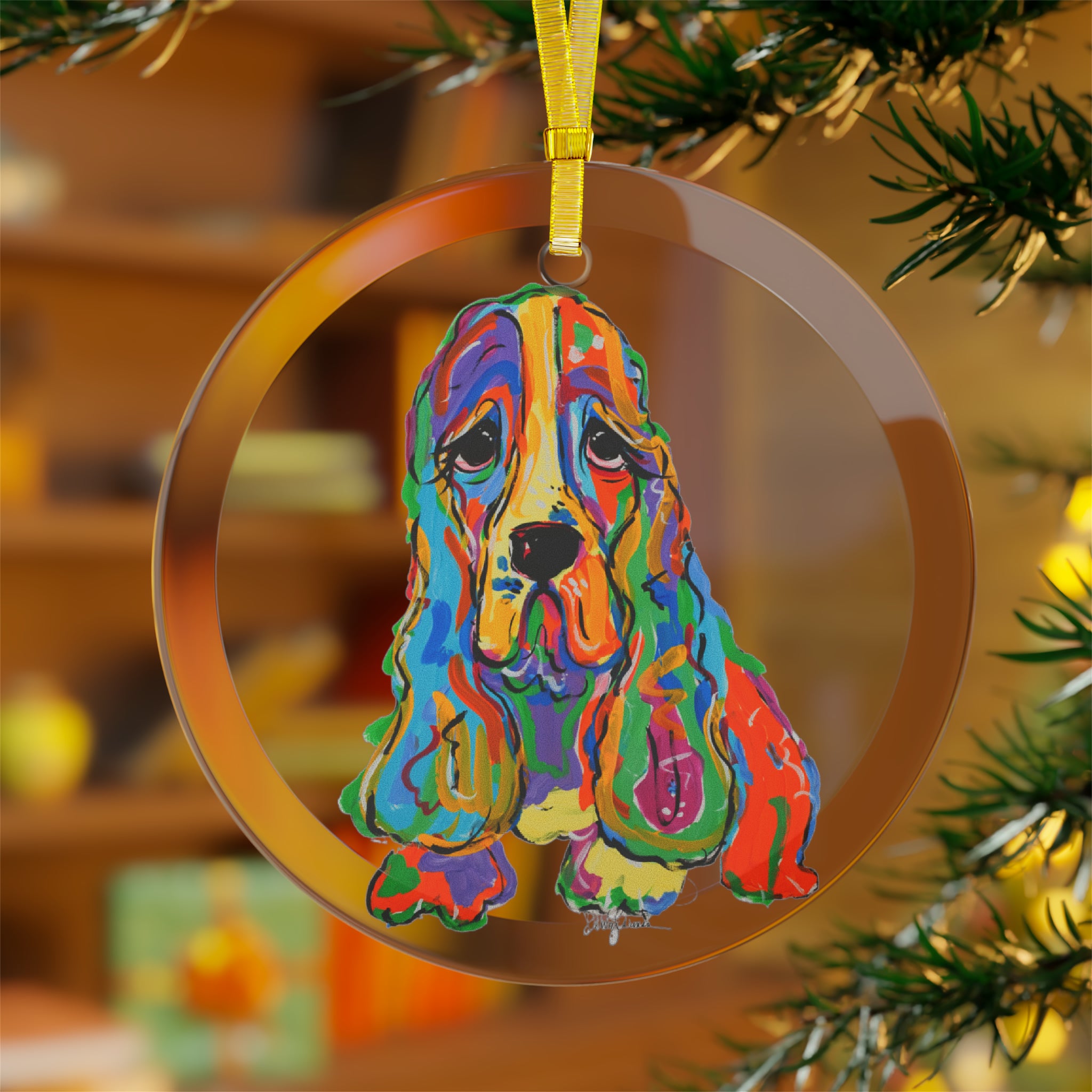 Cocker Spaniel Glass Ornaments