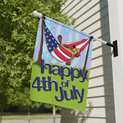 Patriotic Pooch Garden Flag and House Banner