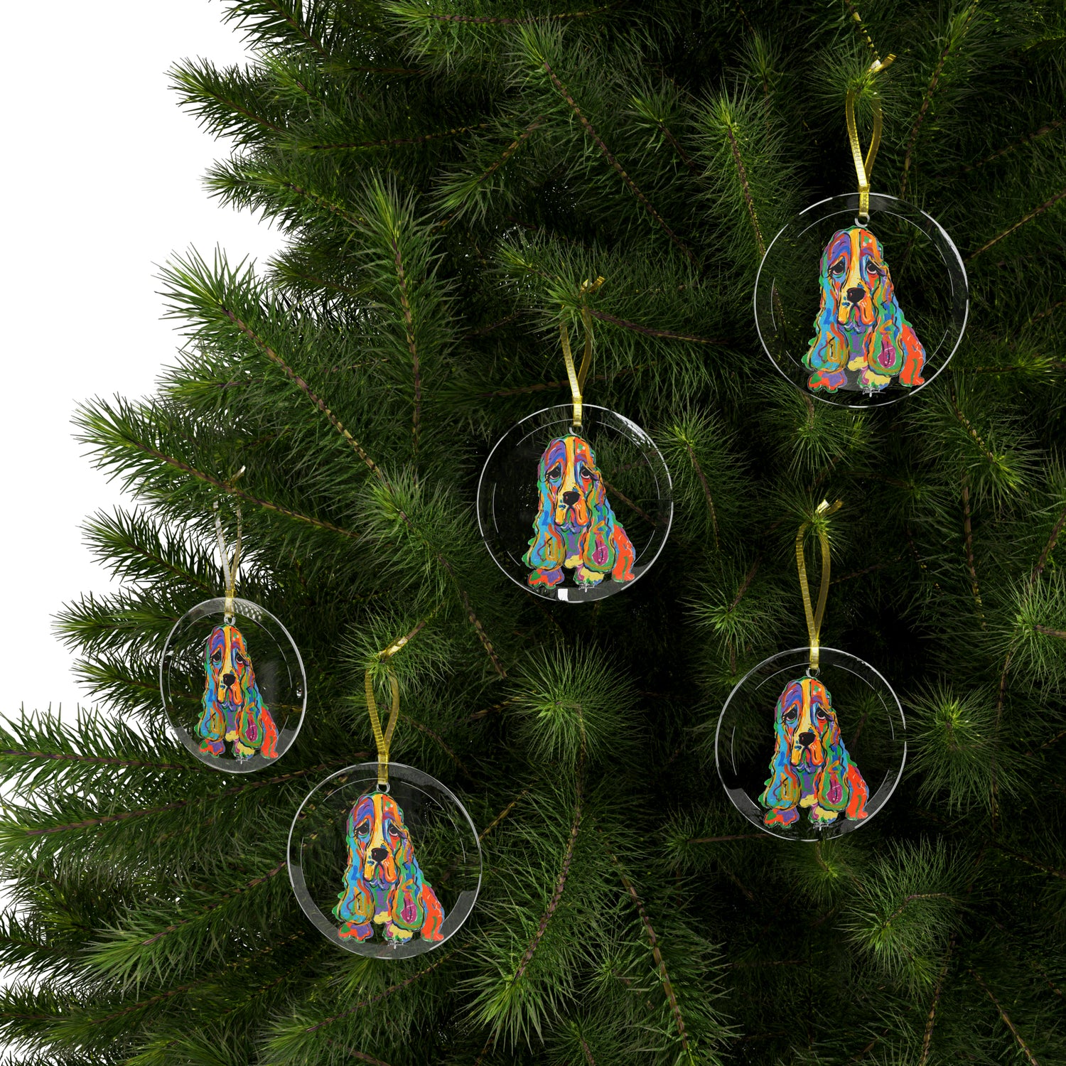 Cocker Spaniel Glass Ornaments