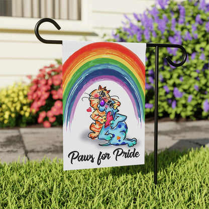 Paws for Pride Garden Flag