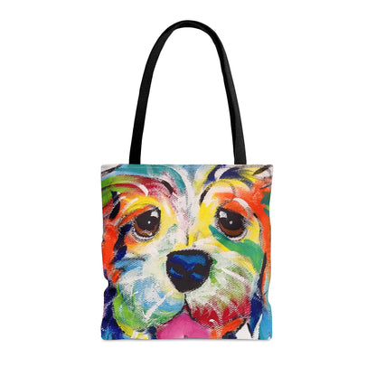 Happy Dog Face Tote Bag