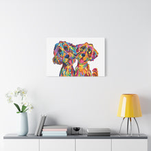 Doodle Love, Vibrant Multi-color dog painting by Debby Carman