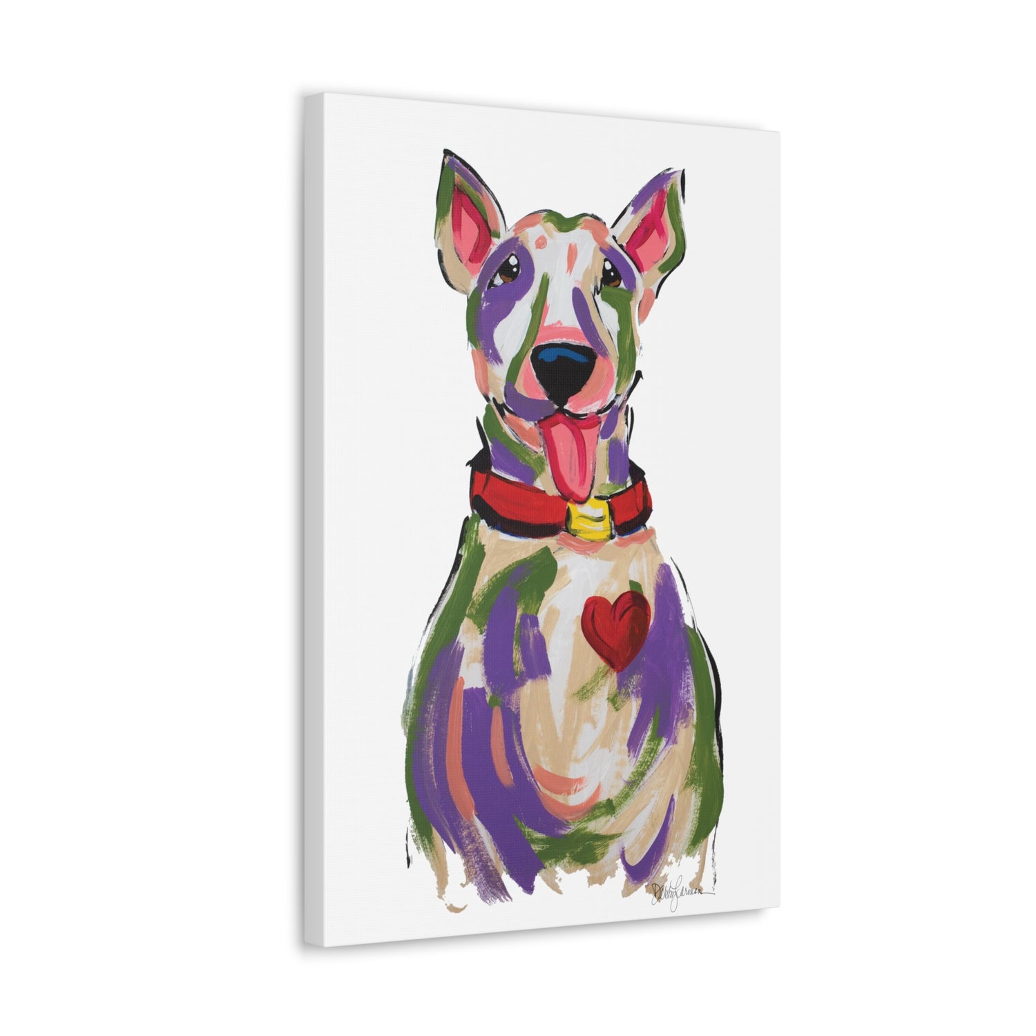 &quot;Spud&quot; Bull Terrier Love Dog by Debby Carman