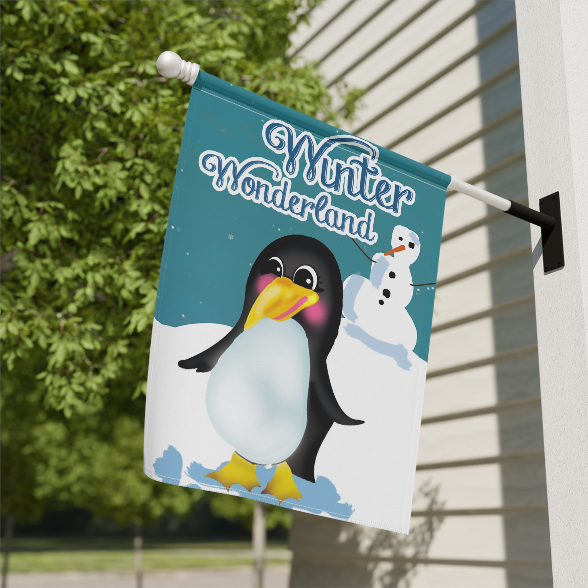 Winter Wonderland Garden &amp; House Banner