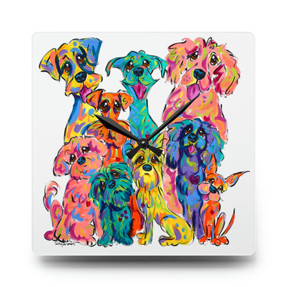 Rainbow Palz Art Wall Clock