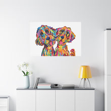 Doodle Love, Vibrant Multi-color dog painting by Debby Carman