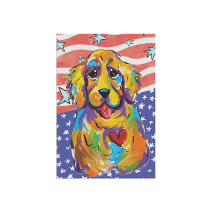 Patriotic Pup House and Garden Banner