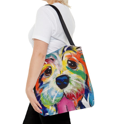 Happy Dog Face Tote Bag