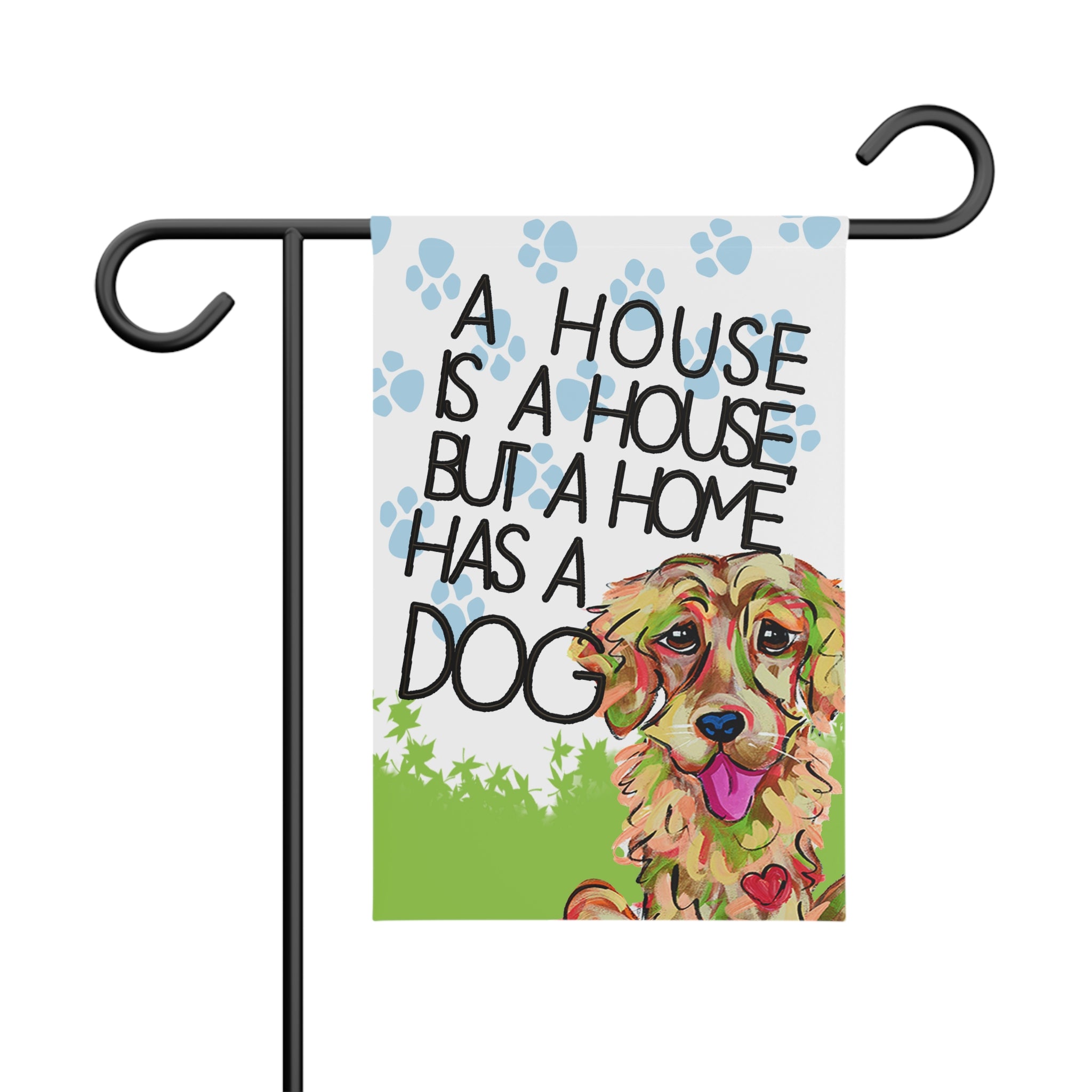 Puppy Love Garden Flag - Double-Sided Doggy Welcome Decor