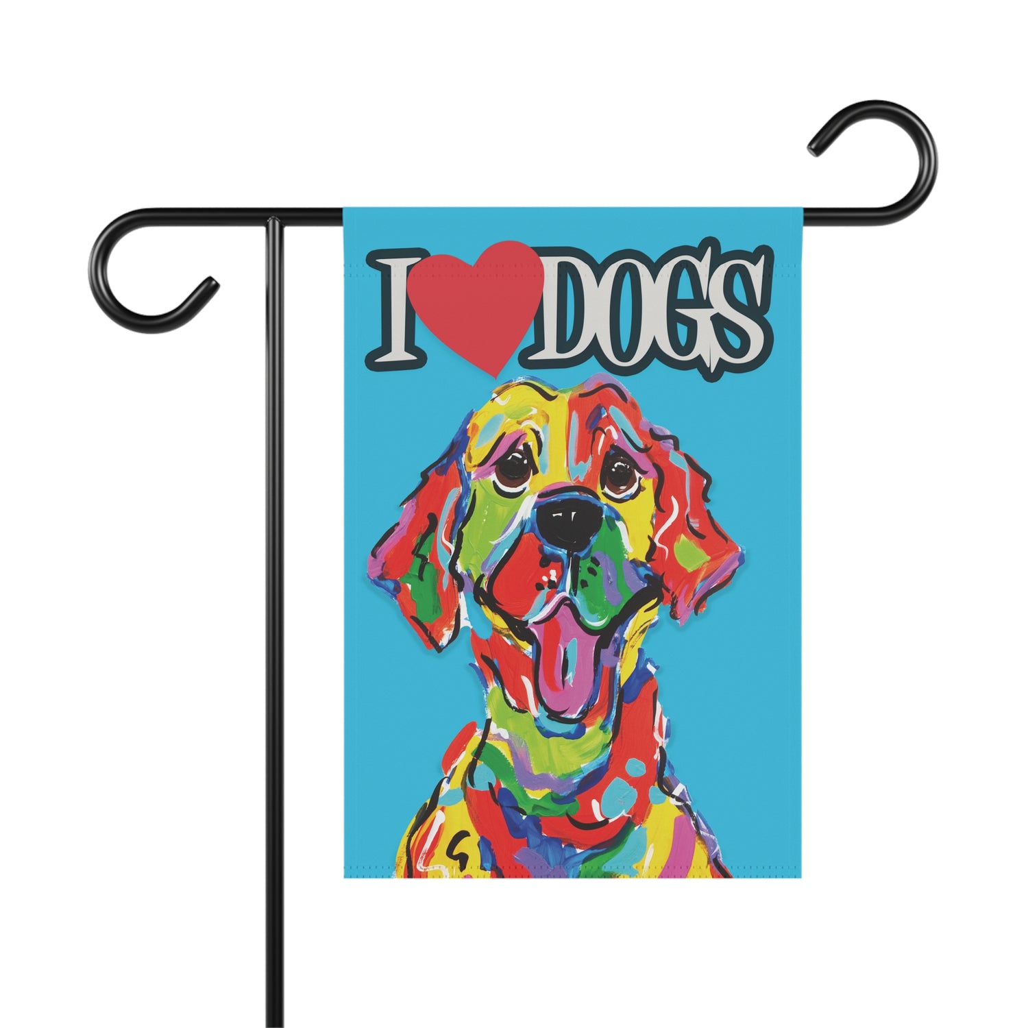 I HEART DOGS Double-Sided Garden Banner - Available in Two Sizes