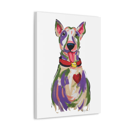 &quot;Spud&quot; Bull Terrier Love Dog by Debby Carman