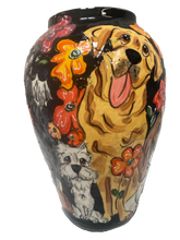 Many dogs vase