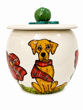 Cockapoo and Labrador Scottish Themed Treat Jar