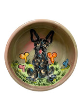 French Bulldog brindle bowl with bones