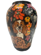 Many dogs vase