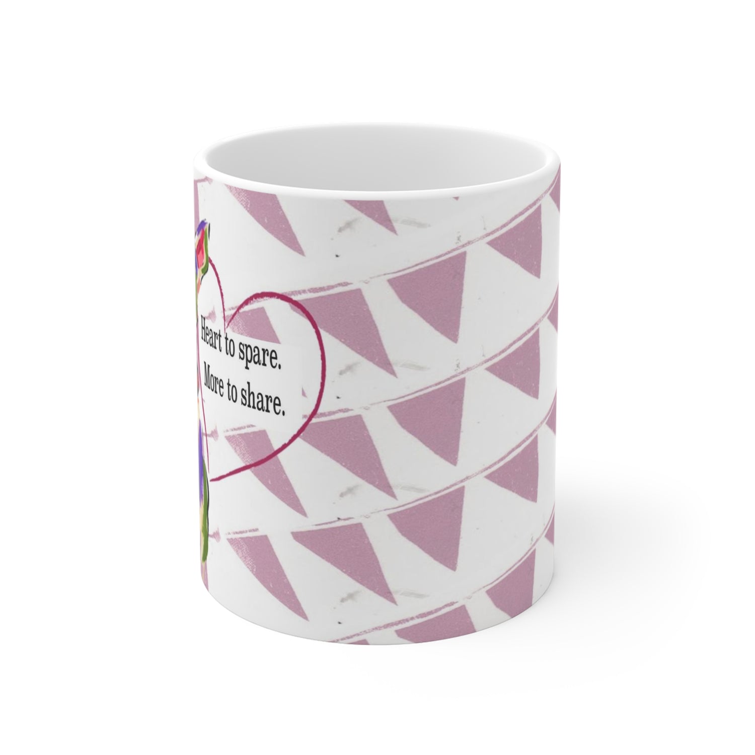 Whimsical Heartful Pup Coffee Mug