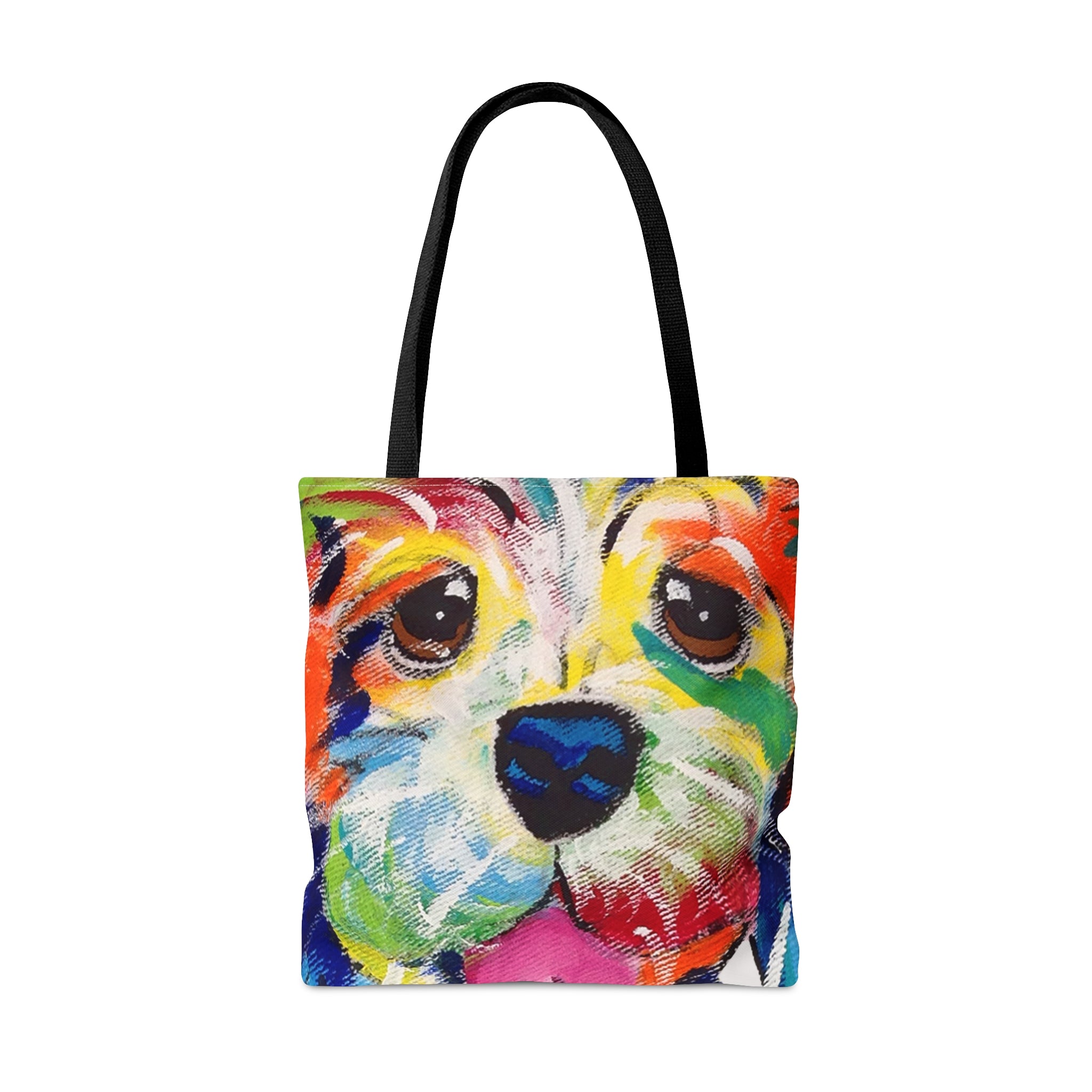 Happy Dog Face Tote Bag