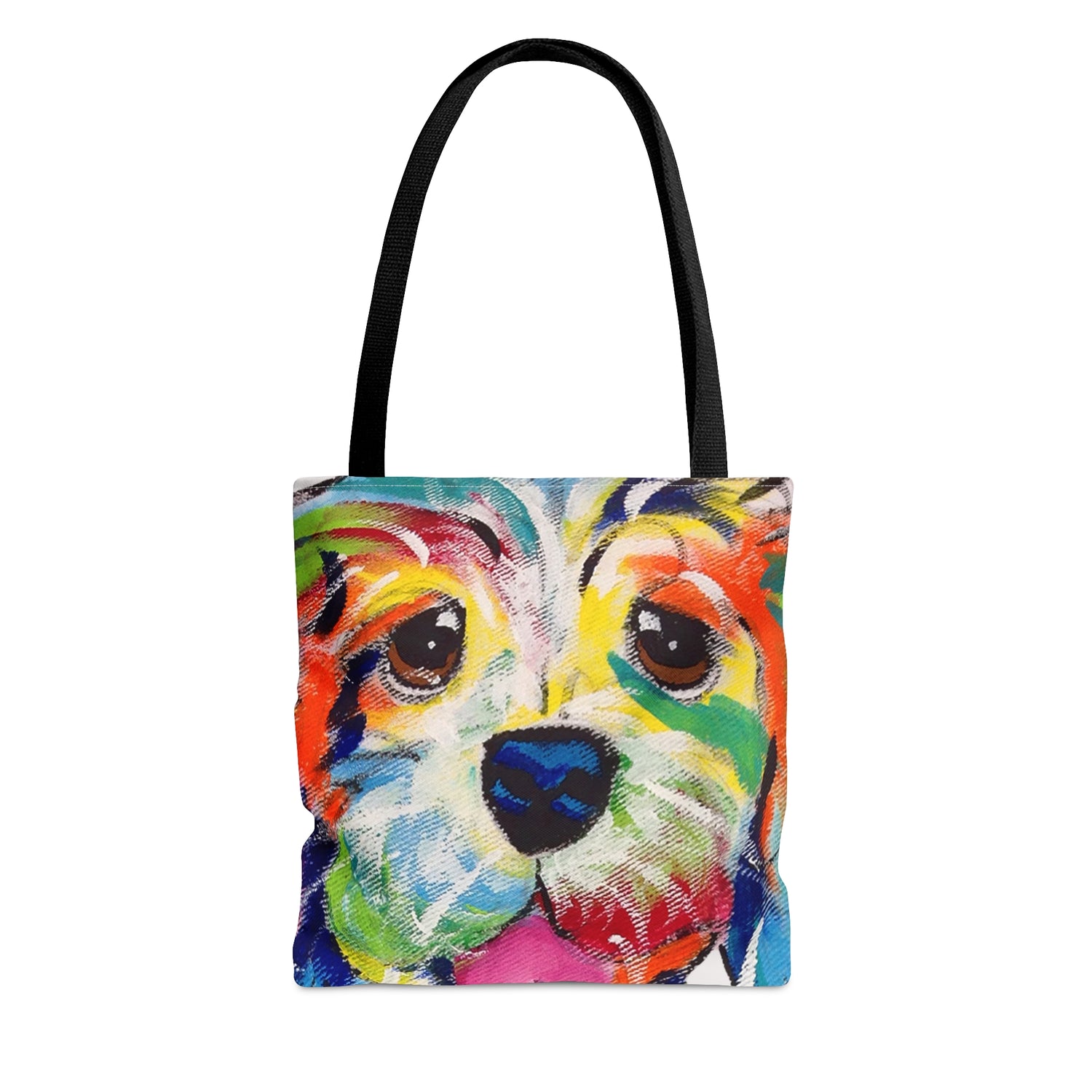 Happy Dog Face Tote Bag