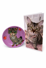 Pearl and hearts Cat dish