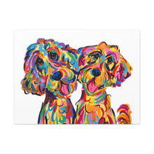 Doodle Love, Vibrant Multi-color dog painting by Debby Carman