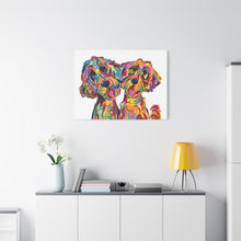 Doodle Love, Vibrant Multi-color dog painting by Debby Carman
